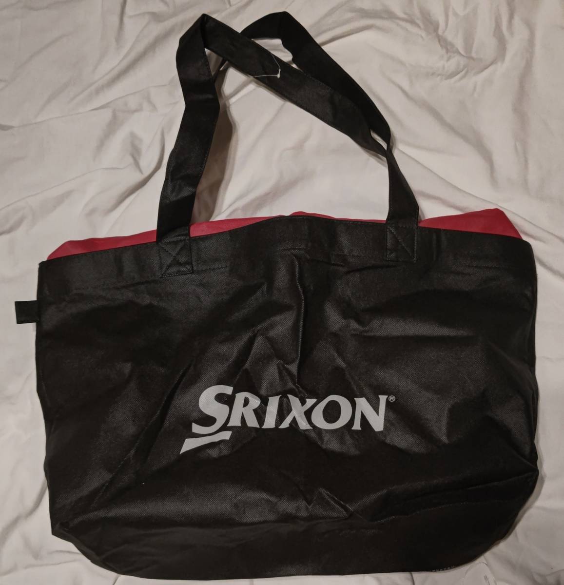SRIXON 不織布トートバッグ 黒 大容量 ショッピングバッグ エコバッグ スリクソン_画像1