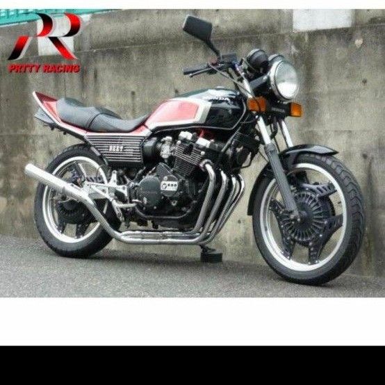 HONDA CBX400F 54π PRETTY ガニマタブレット管 メッキ マフラー　ホンダ