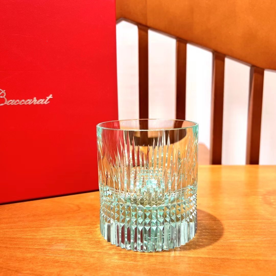 Baccarat NANCY ウイスキーグラス　 ロックグラス◆クリスタルガラス◆バカラBOX付◆ウイスキーグラスク　ミント