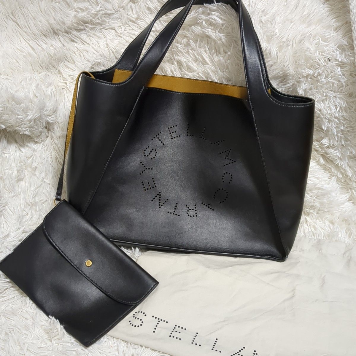 STELLA McCARTNEY レザーバッグ ブラック ハンドバッグ トート Yahoo