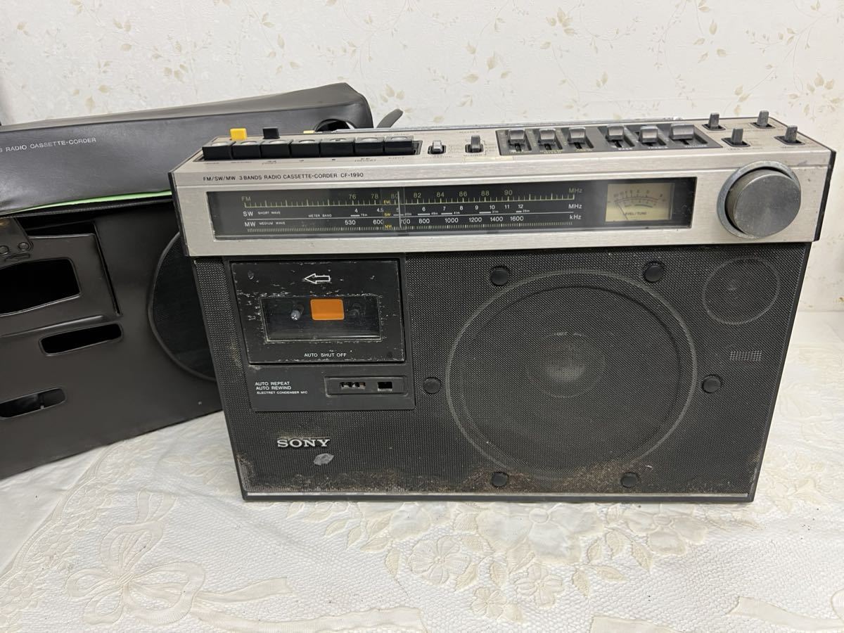 AK7239○ジャンク 昭和レトロ SONY ソニー ラジオカセットレコーダー