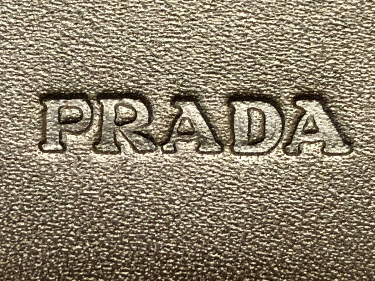 PRADA キーケース M222X VITELLO TUNDRA 茶 ブラウン 化粧箱 ギャランティ 未使用品 保管品 プラダ_画像3