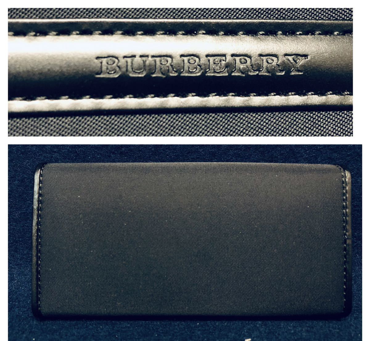 BURBERRY 4連 キーケース ナイロン レザー ブラック FN 734 GJ09 バーバリー 未使用 保管袋 化粧箱 保管品 現状品_画像3
