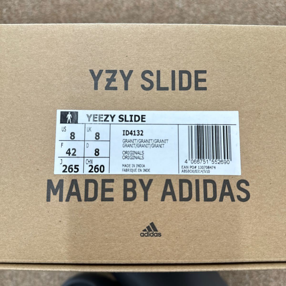 【新品未使用】adidas YEEZY Slide / アディダス イージースライド 26.5 グレー_画像2
