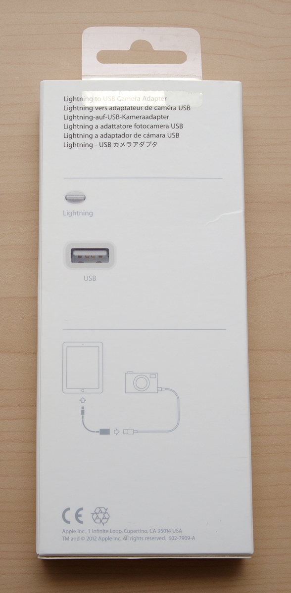 Apple純正 正規品 Lightning - USBカメラアダプタ MD821AM/A_画像2