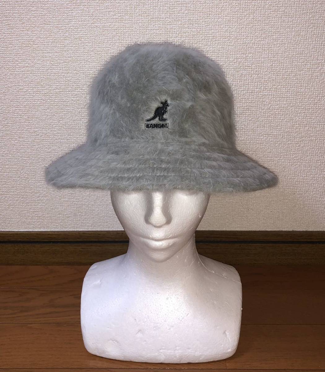 美品 KANGOL Furgora Casual K3017ST S カンゴール ファーゴラ カジュアル バケットハット グレー 灰 アンゴラ ファー バケット 男女兼用_画像2