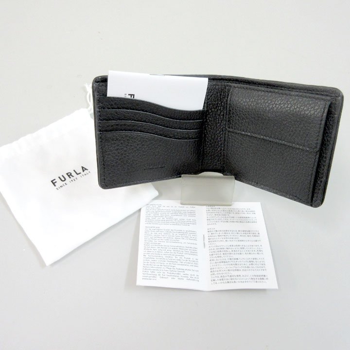 定価29700円の1万円引フルラfurla新品未使用イタリア製折財布ブラック黒ウォレット(qz12812)_画像2