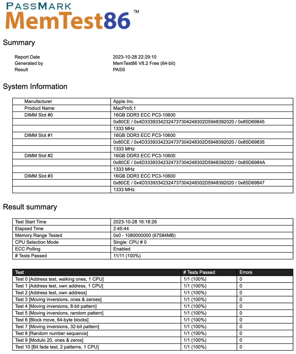 1333MHz 16GB 4枚組 合計 64GB MacPro用メモリー 2009 2010 2012モデル用 240pin DDR3 10600R RDIMM ECC 動作確認済 #1029A_画像5