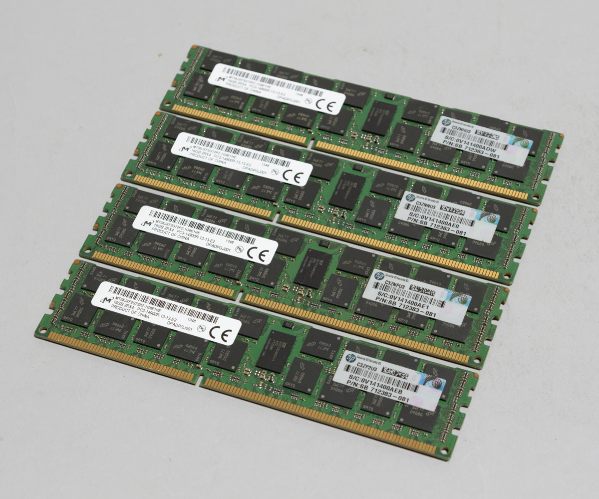 1866MHz 16GB 4枚組 合計 64GB MacPro用メモリー 2013 モデル用 240pin DDR3 14900R RDIMM 2009 2010 2012 Z620 Z820 動作確認済 #1028E_画像1
