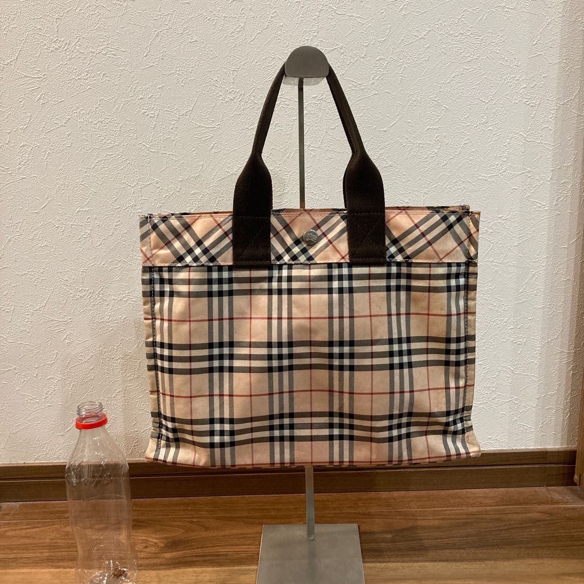 Burberry バーバリー 高密度ナイロン キャンパス トートバッグ A4◎-