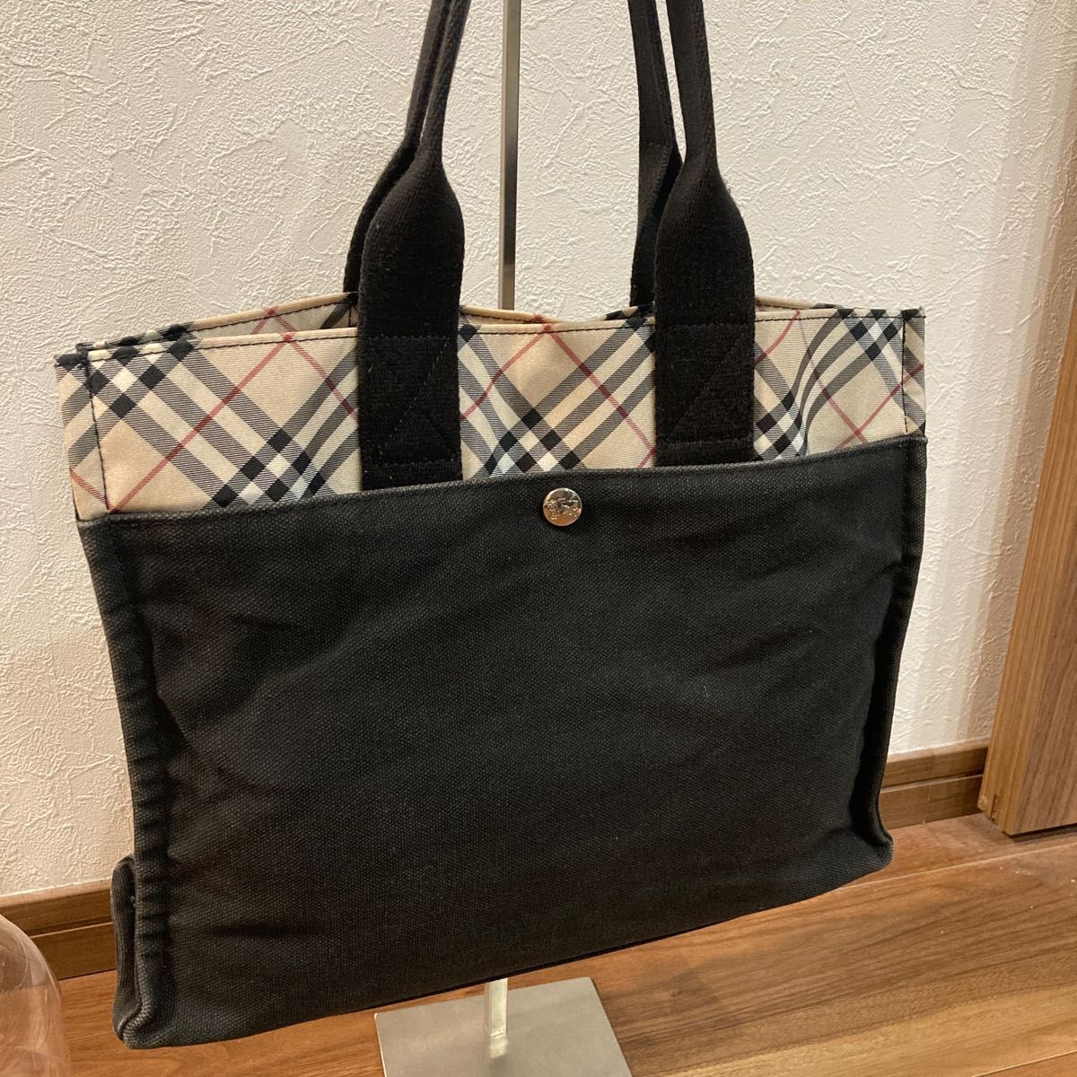 Burberry バーバリー デニム キャンパス トートバッグ A4ピッタリ