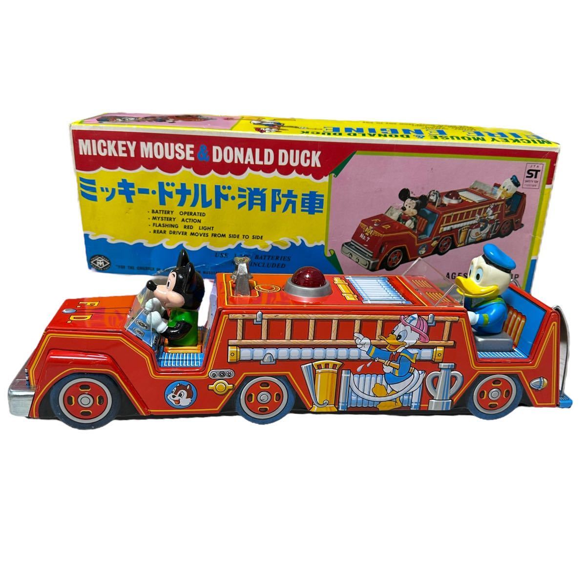 最初の ミッキー ディズニー 消防車 当時物 ブリキ 増田屋 ドナルド