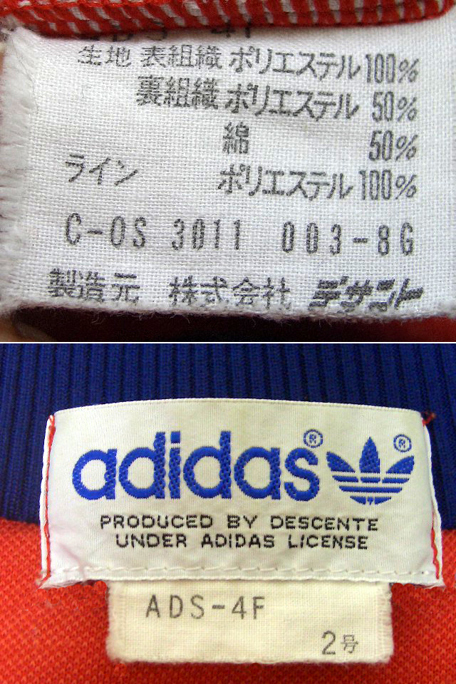 †70S 80S adidas Vintage 西ドイツ DESCENTE old school デサント トレフォイルロゴ後期 アディダス ヴィンテージ トラックジャケット ♂_画像8