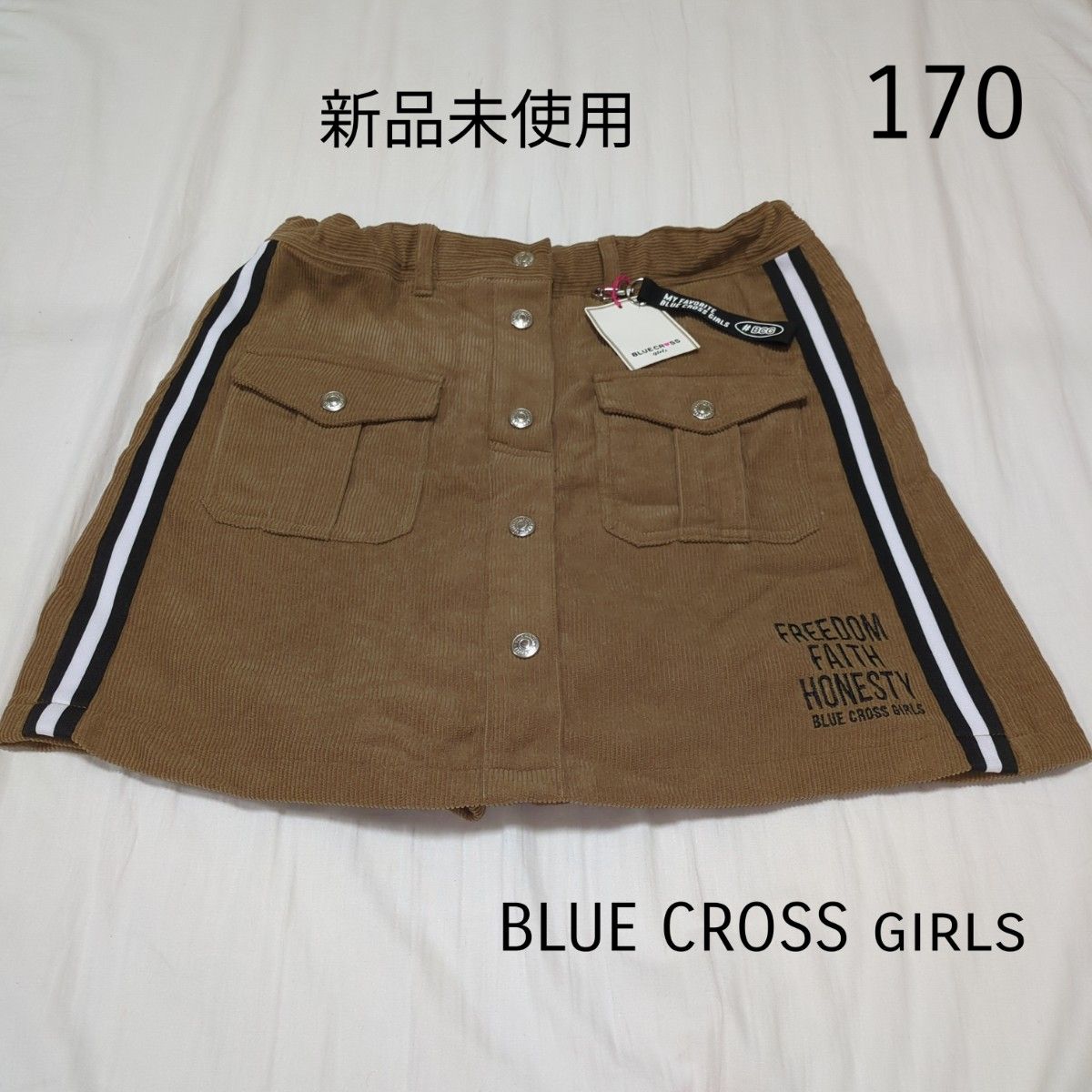 【新品】BLUE CROSS girls　ブルークロスガールズ　コーデュロイキュロットスカート　170