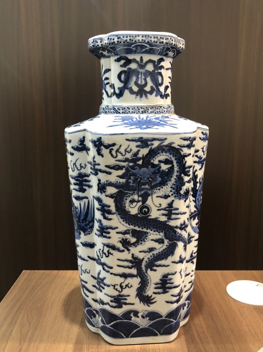 大明成化年製 壺 花瓶 ツボ中国 中国美術 高さ 大清 古美術 乾隆 染付