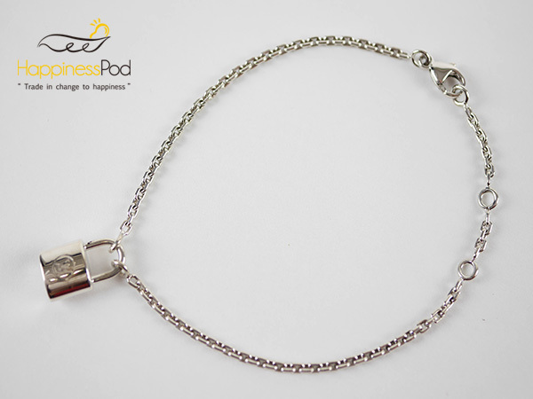 Louis Vuitton Silver lockit bracelet, sterling silver (Q95450)