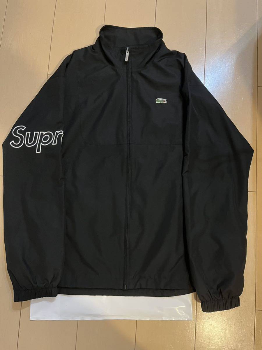 17ss Supreme × LACOSTE Track Jacket 黒 シュプリーム ラコステ トラック　ジャケット　ブラック　コラボ　アウター　BLACK M