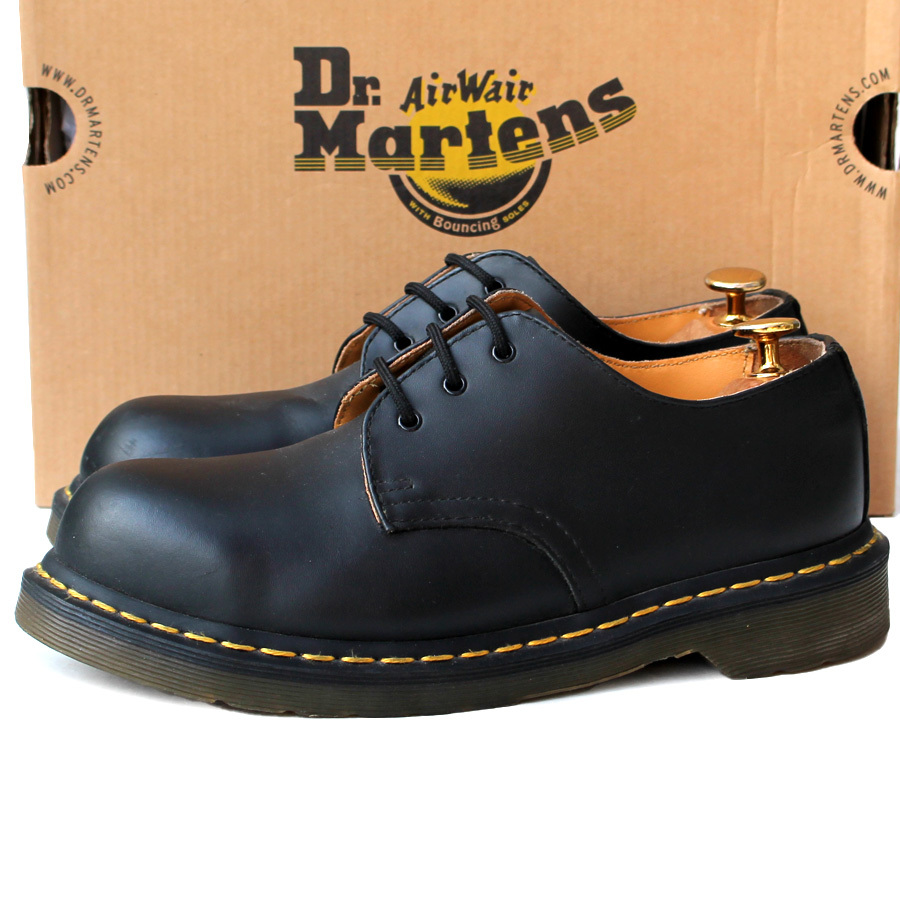 スチールトゥ★Dr.MARTENS ドクターマーチン★3ホールシューズ UK6＝25 CORE 1925 3EYE SHOE ブラック AW006 i-488_画像1