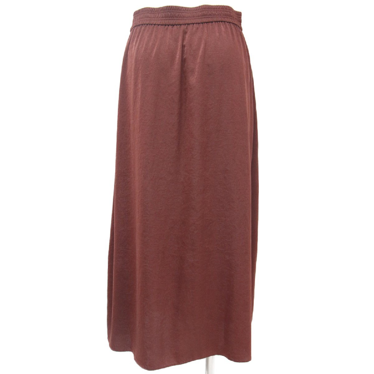 theory luxe theory ryuks skirt long bottoms Brown 38(M) knees under satin lustre beautiful . office casual simple 