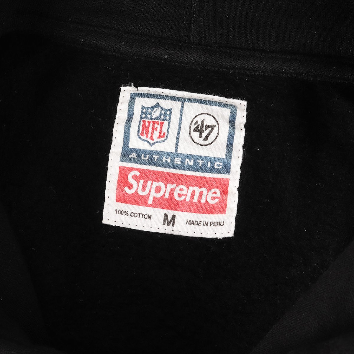 Supreme シュプリーム パーカー サイズ:M NFL Raiders レイダース チームロゴ スウェット パーカー Hooded Sweatshirt 19SS ブラックの画像3