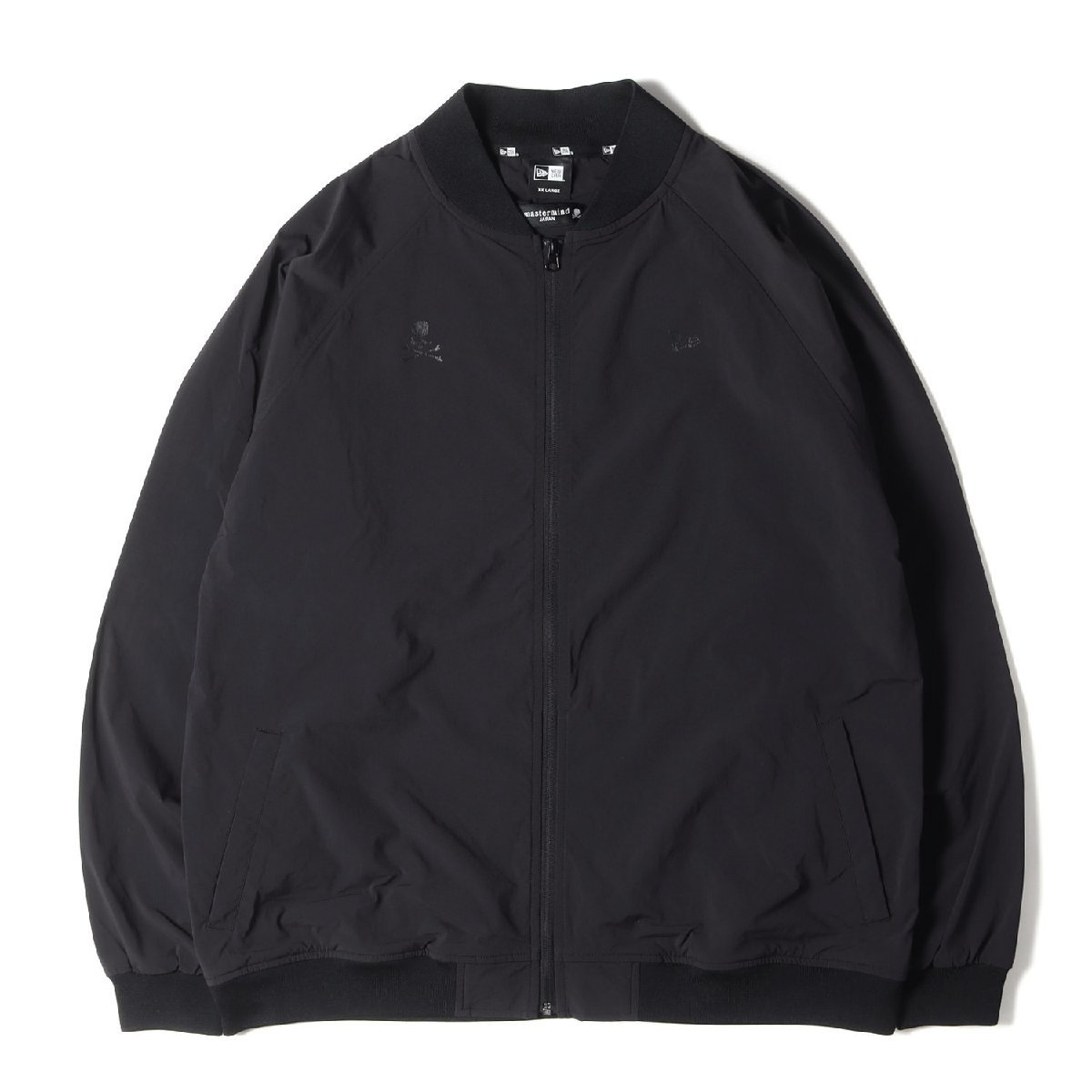 mastermind JAPAN マスターマインドジャパン 22AW NEW ERA ストレッチ マット ナイロン ボンバー ジャケット ブラック XXL コラボ