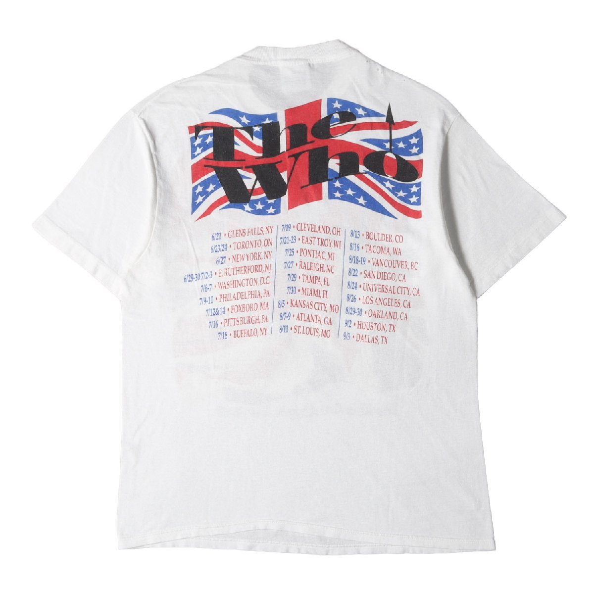 80s THE WHO The Kids Are Alright Tour 1989 Tシャツ Hanesボディ / USA製 ホワイト L 80年代 古着 トップス カットソー バンドT ロックT_画像2
