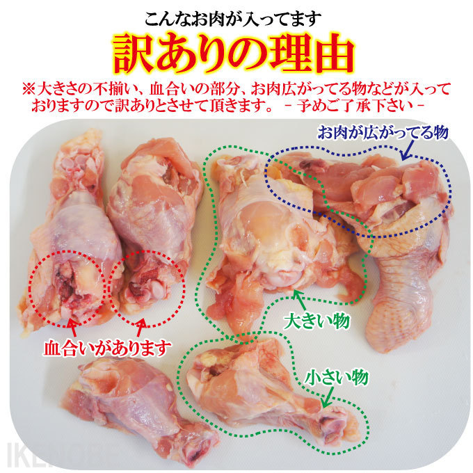 冷凍 国産手羽元 訳あり品2kg 唐揚げ用 骨付き鶏肉 チューリップ揚げ 手羽 手羽元B品 ワケ わけ_画像5