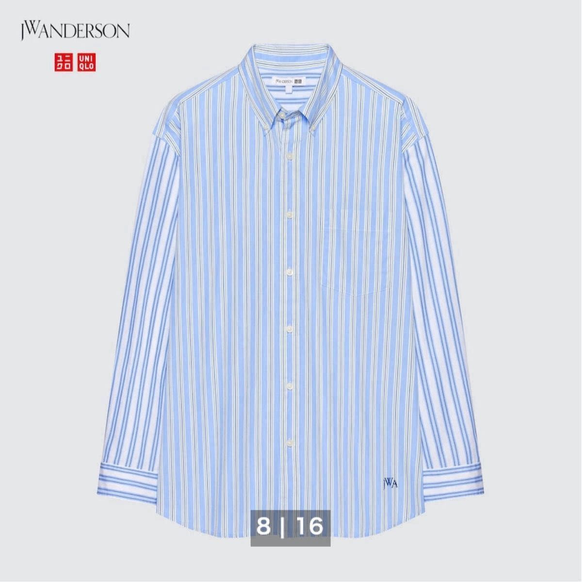 ユニクロ jw Anderson 2023SS オーバーサイズストライプシャツ ユニクロ jw Anderson 2023SS オーバーサイズストライプシャツ