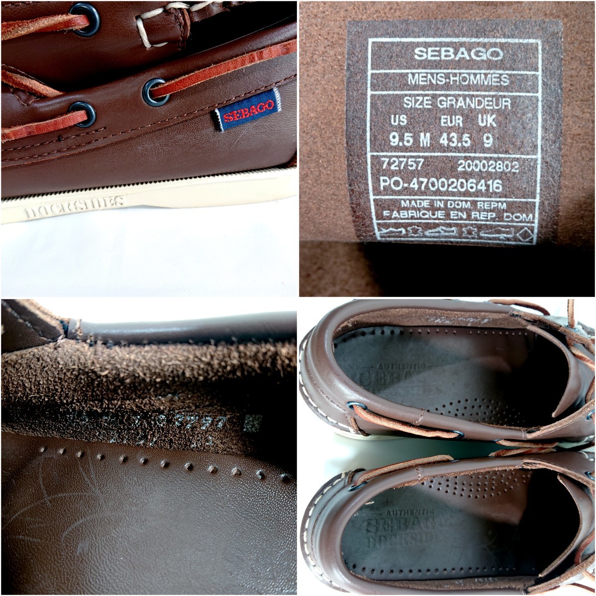 #sebago/ собака размер / deck shoes / чай кожа /us9 половина M(Middle)/27.5.D with / мокасины /SEBAGO