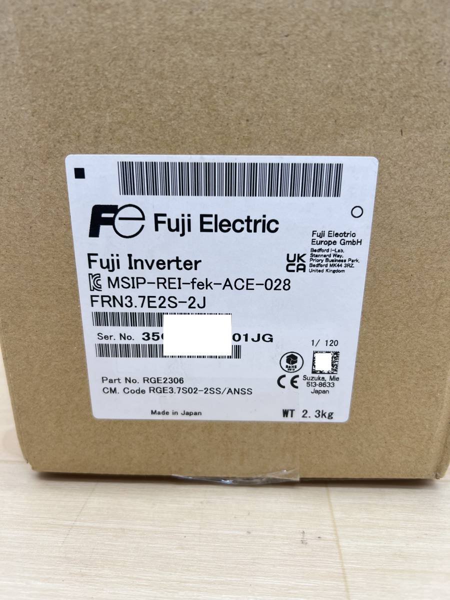 FRN3.7E2S-2J 未使用 2023年製 富士電機 インバータ 管理番号:310P3-062-