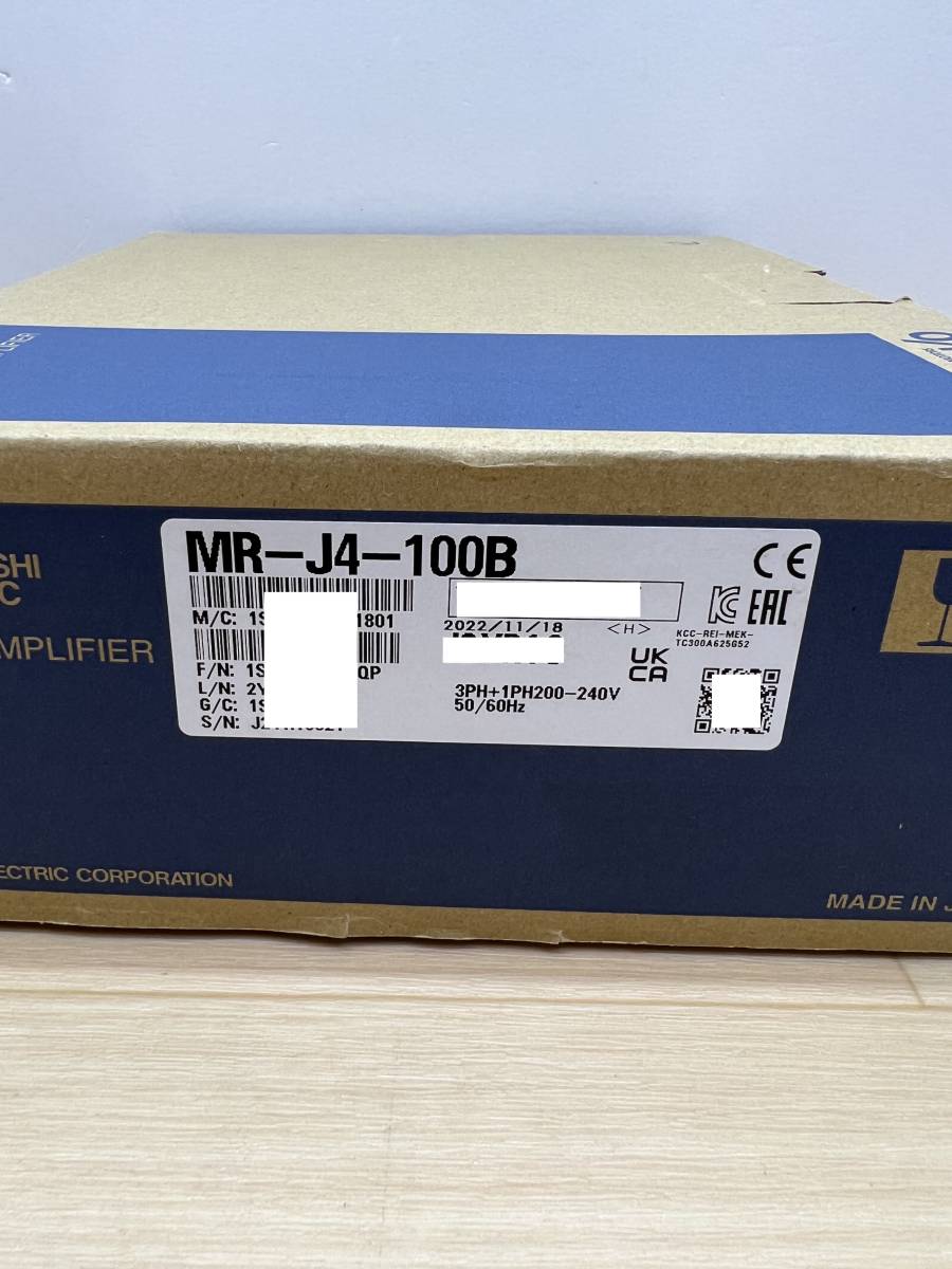 MR-J4-100B 未使用2022年製 三菱電機 サーボアンプ 管理番号 310Y1-282
