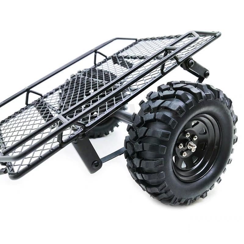 即納 ヒッチマウント トレーラー RCクローラー アキシャルSCX10 Traxxas TRX4 RC4WD D90タミヤCC01 02 1/10スケール 金属製ラジコンパーツ_画像3