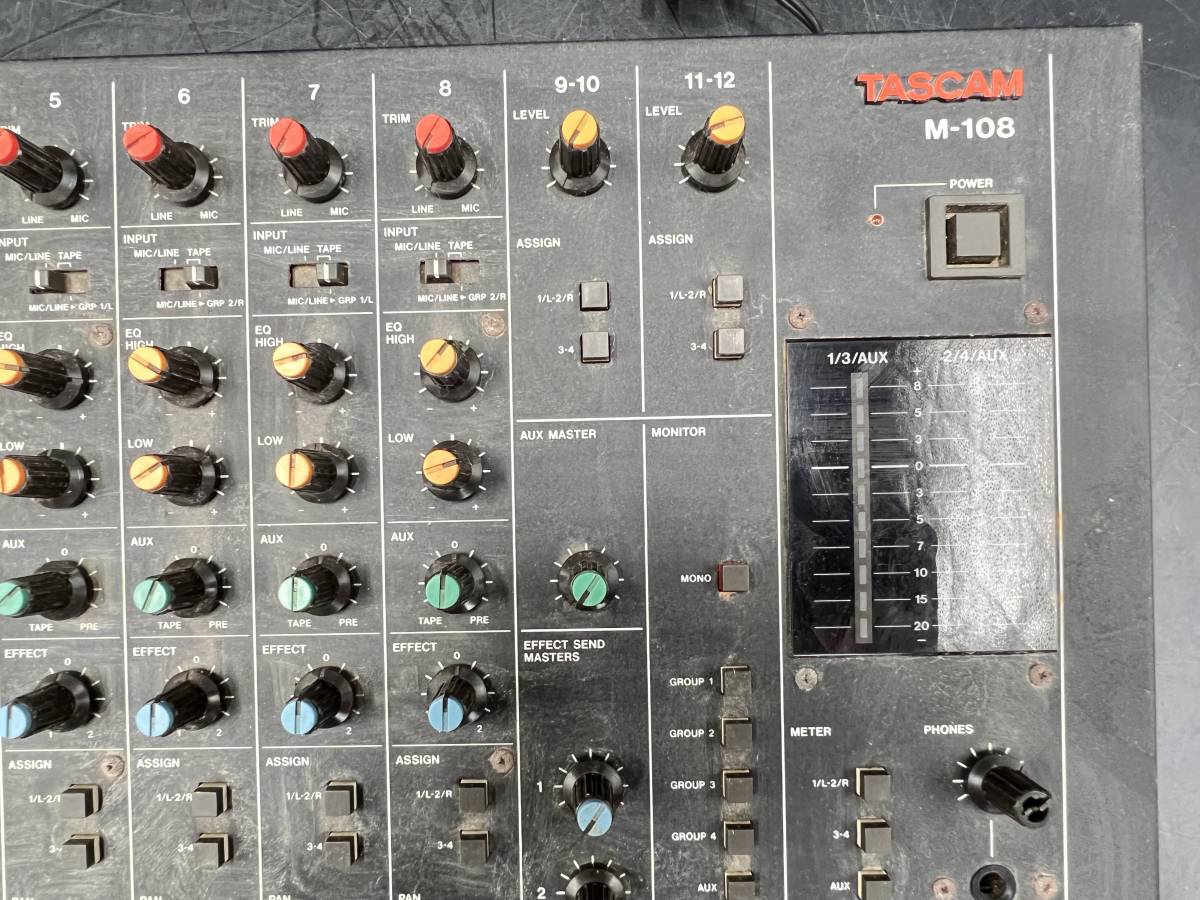 TASCAM/タスカム M-108 MIXER アナログ ミキサー レコーディング 8チャンネル ティアック レコーディング_画像8