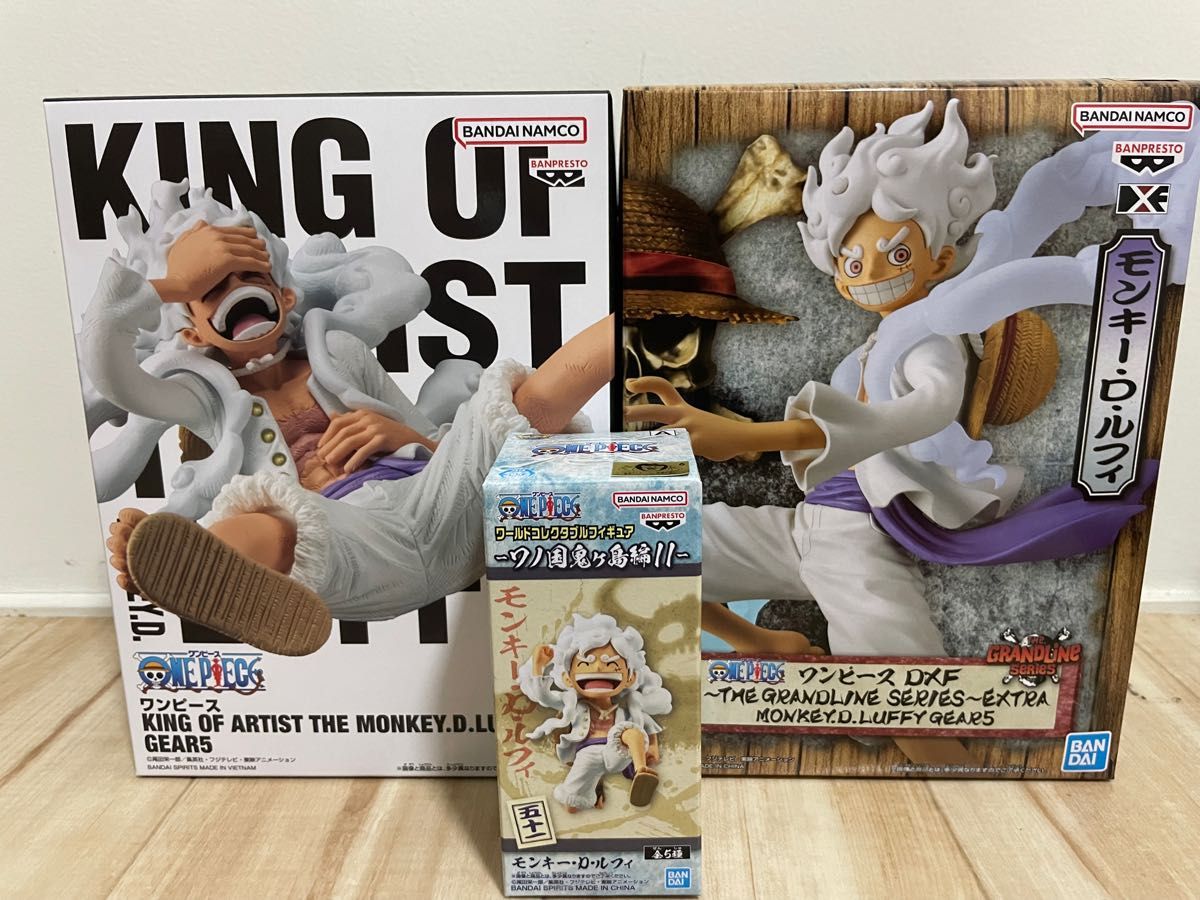 ONEPIECE KING OFギア5 ルフィ ニカ GRANDLINE ワーコレ鬼ヶ島編 3点セット