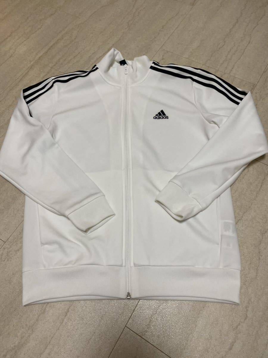  domestic regular goods adidas Adidas 3 stripe s warm-up jacket jersey white color 3ps.@ line L size 