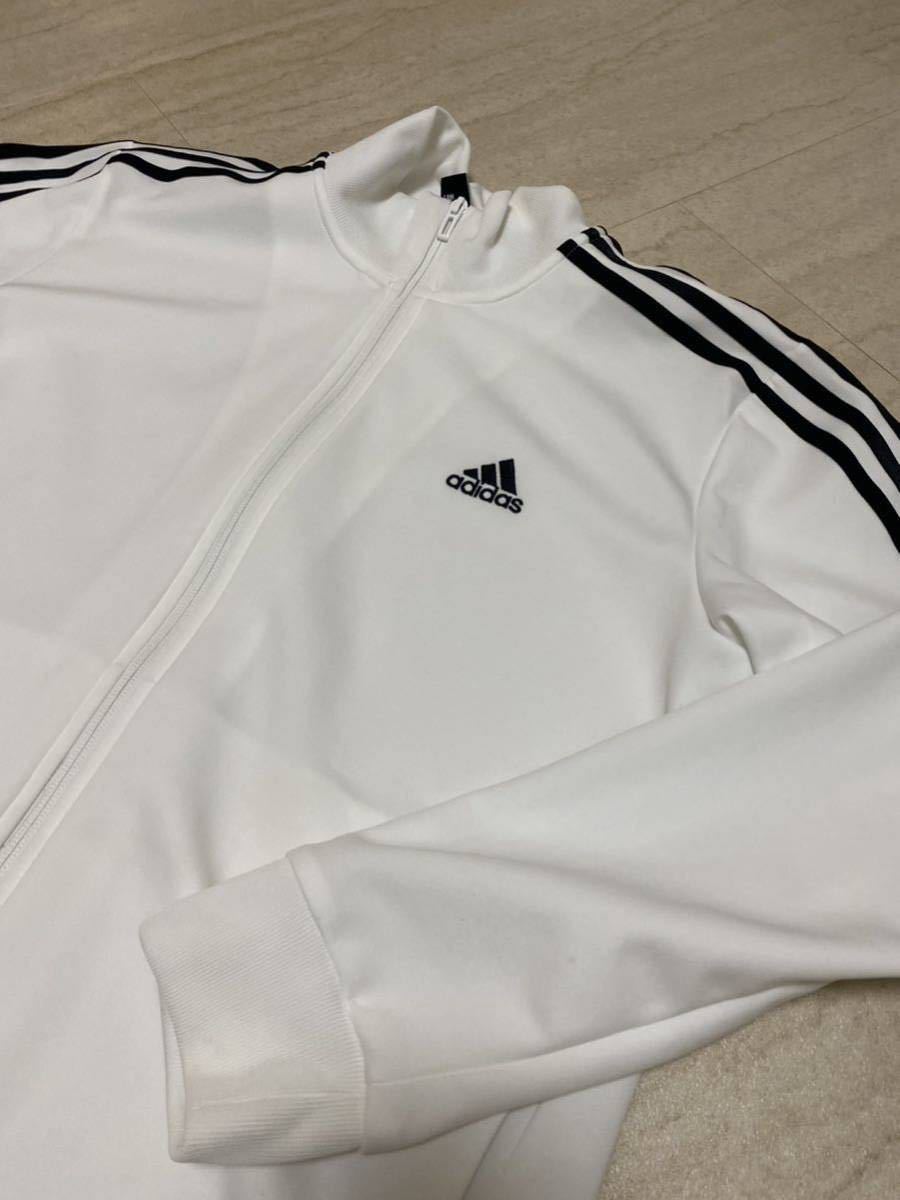  domestic regular goods adidas Adidas 3 stripe s warm-up jacket jersey white color 3ps.@ line L size 