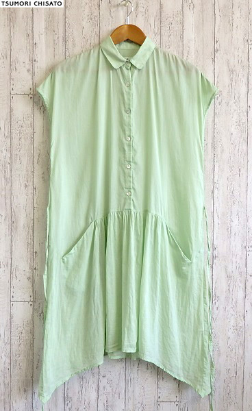 prompt decision * Tsumori Chisato * shirt One-piece 2 light green beautiful goods! lady's light ... feeling equipped *