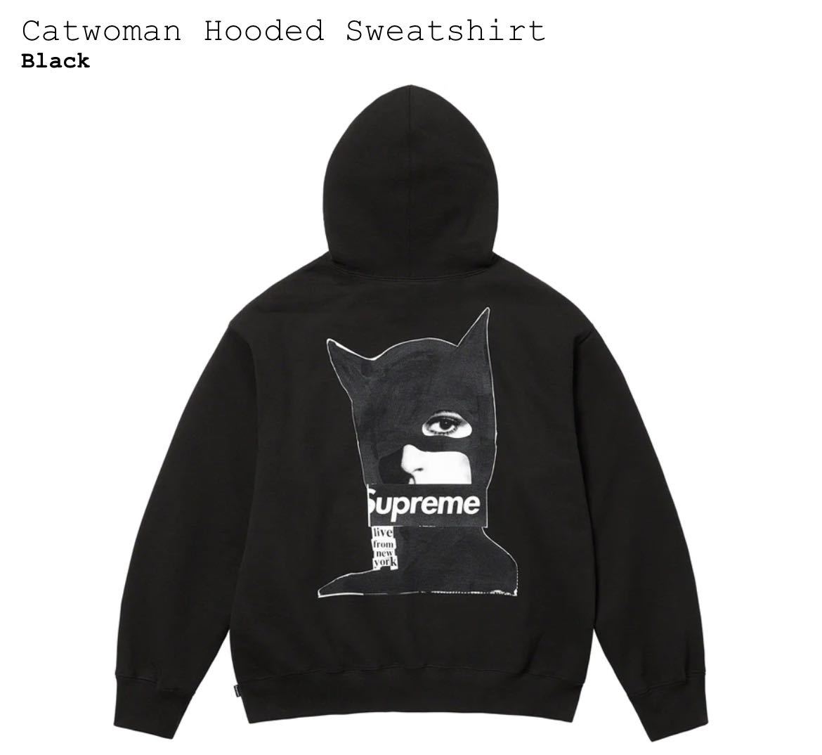 SupremeシュプリームCatwoman Hooded SweatshirtブラックL黒キャット 