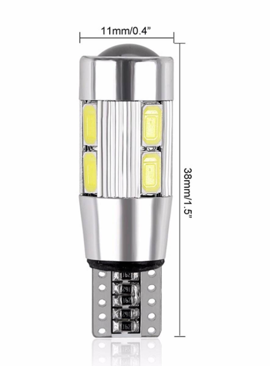     原文:★★売れてます★1円スタート★★爆光 T10 T16 LED 10SMD 5w バルブ ホワイト ２球セット ヒートシンク付き ポジション ナンバー灯