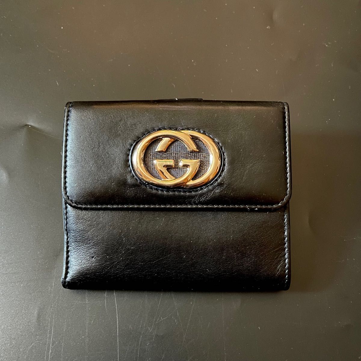 値下げ不可 GUCCI グッチ 二つ折り財布 インターロッキング