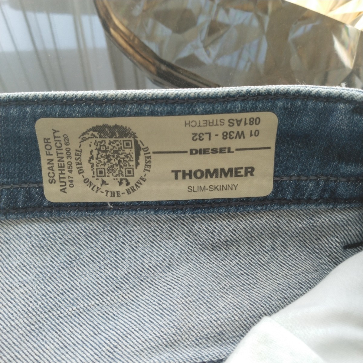 ディーゼル　ストレッチジーンズ38インチ　レングス32インチ　スリムスキニーTHOMMER 中古品_画像4