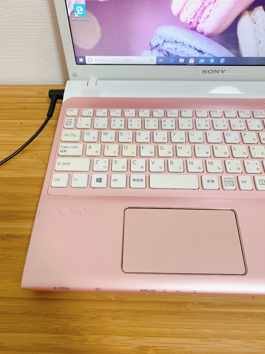 カメラ付PC 人気のVAIO ノートパソコン　可愛いピンク　初心者でも使いやすい