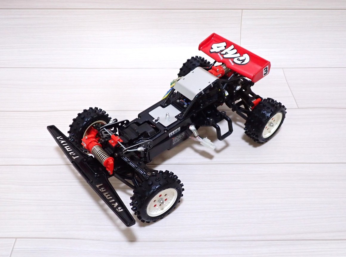 衝撃特価 1/10 タミヤ 復刻版 ホットショット 4WD メカ付 シャーシ