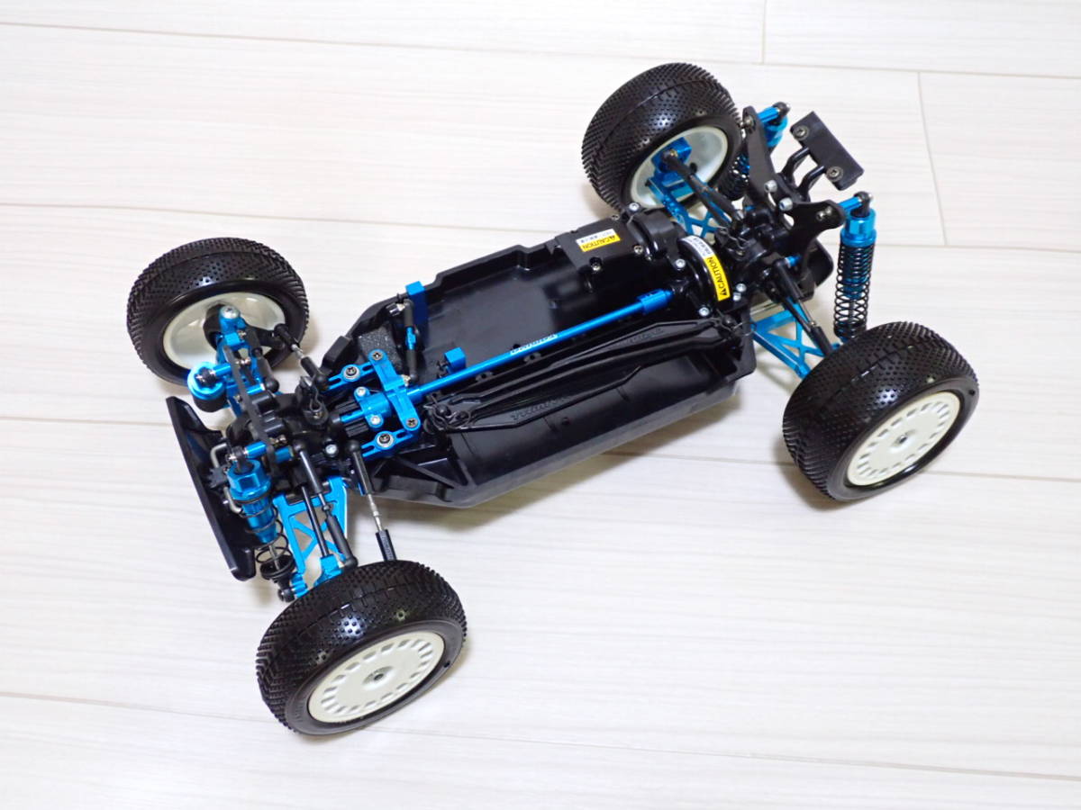 1/10 タミヤ TT02B シャーシ アルミ・オプションパーツ多数付 オフロード 4WD バギー_画像3