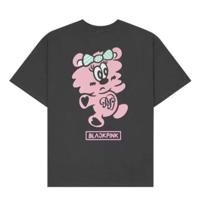 2022超人気 Pink Born BLACKPINK Mサイズ × 黒 Tee Tシャツ プラッシュ