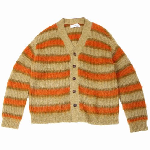 古典 DISCOVERED ディスカバード MOHAIR BORDER KNIT CARDIGAN モヘア