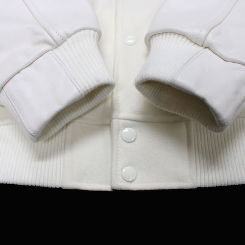 Supreme × WTAPS 21AW Varsity Jacket スタジャン L ホワイト_画像5