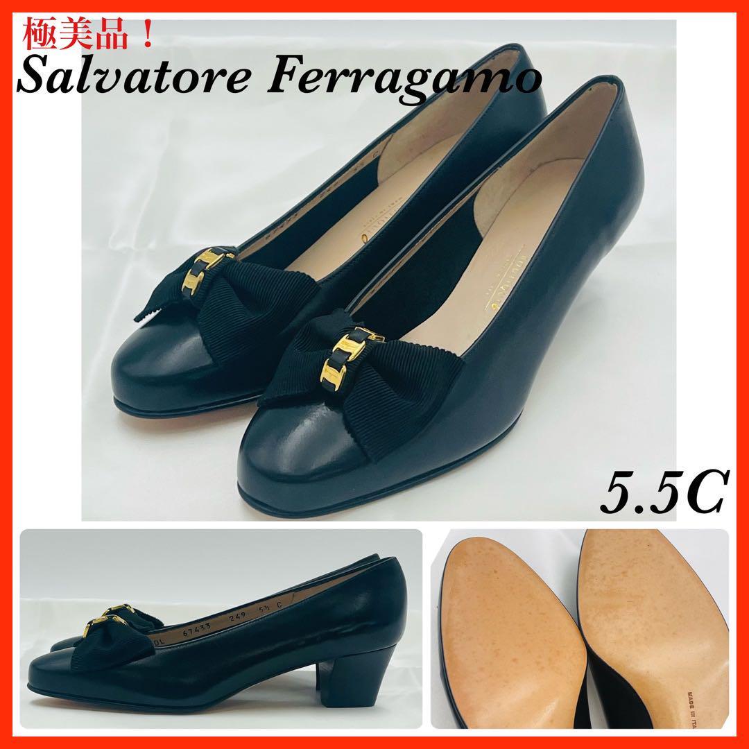 Salvatore Ferragamo パンプス フェラガモ 5 5C 極美品 Yahoo!フリマ