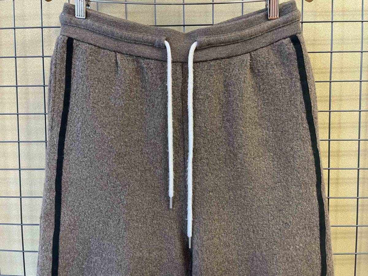【FACCIES/ファッチーズ】Wool Boa Side Line Easy Knit Wide Pants size2 ウールボア サイドライン イージー ニット ワイドパンツ 日本製_画像2