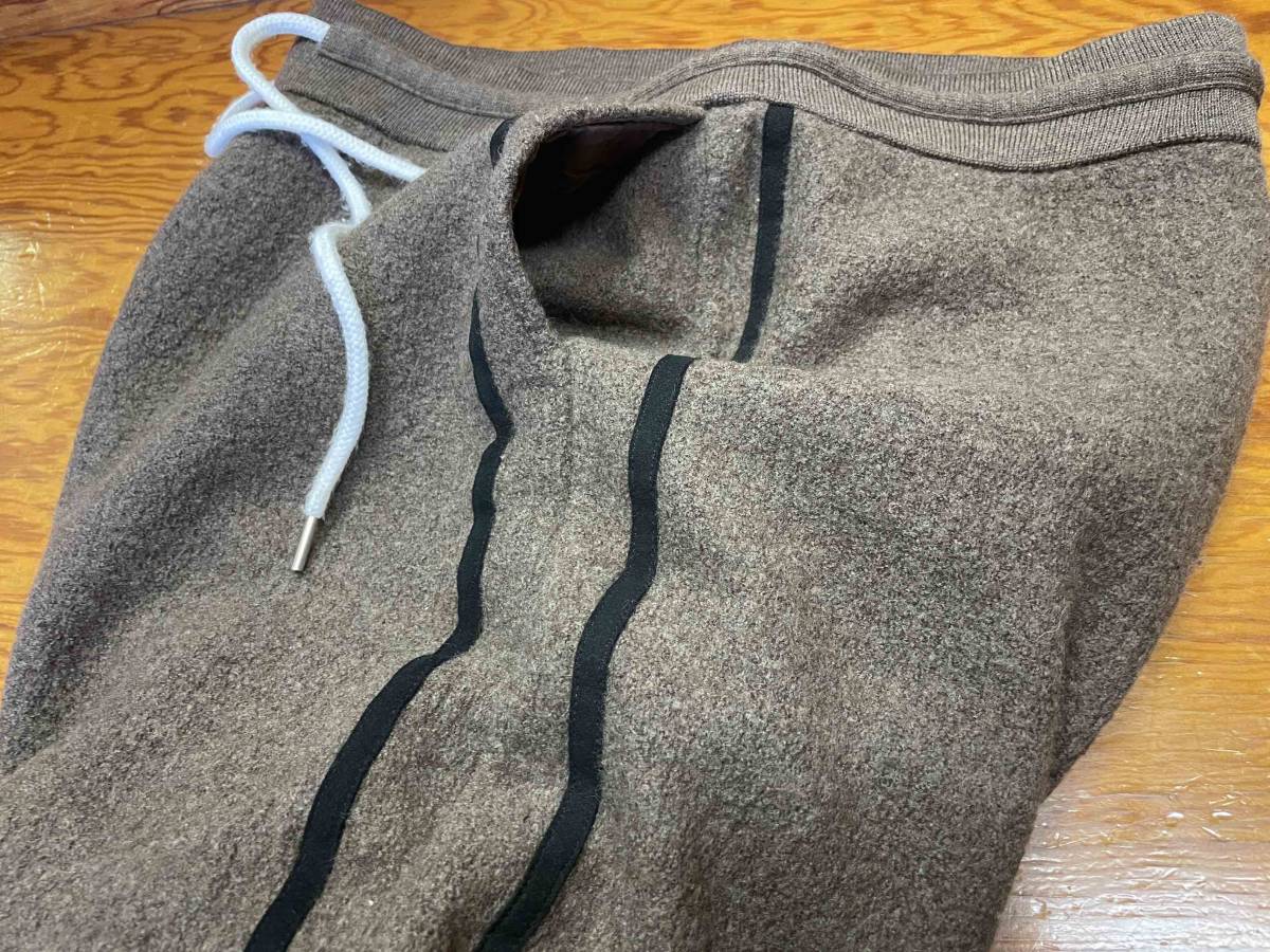 【FACCIES/ファッチーズ】Wool Boa Side Line Easy Knit Wide Pants size2 ウールボア サイドライン イージー ニット ワイドパンツ 日本製_画像3